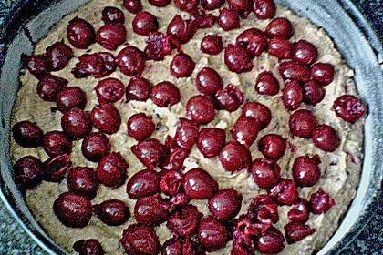 Nusskuchen mit Sauerkirschen 8