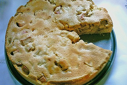 Rhabarberkuchen mit Rahmguß 4