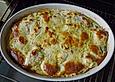 Fisch, mit Bergk&auml;se &uuml;berbacken