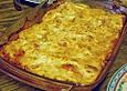 Seeteufel auf Tomatenbett, mit K&auml;se gratiniert