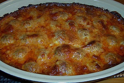 Überbackene Hackbällchen 2