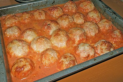 Überbackene Hackbällchen 5