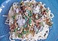 Bandnudeln mit Pfifferlingen und Lauch