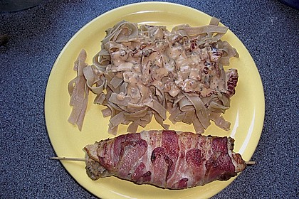 Gef&uuml;lltes H&auml;hnchenbrustfilet im Speckmantel 7