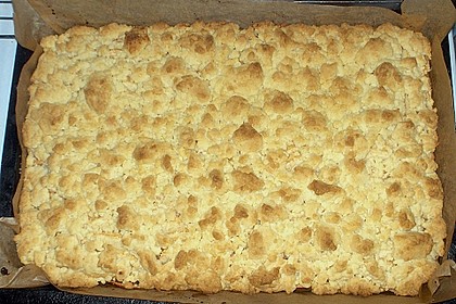 Butter - Hefe - Streuselkuchen mit Sahne