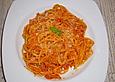 Spaghetti mit Paprika - Rahm - Sauce