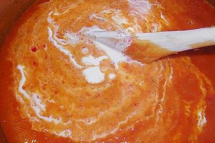 Spaghetti mit Paprika - Rahm - Sauce 2