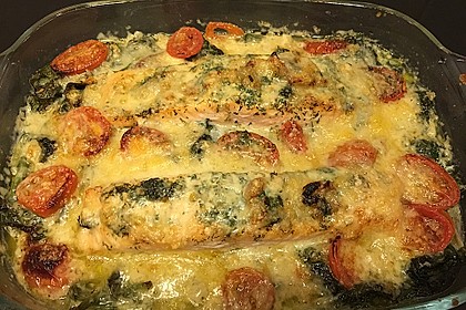 Lachs - Spinat - Auflauf 6