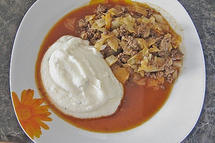 Kohl geschmort mit Hackfleisch 2
