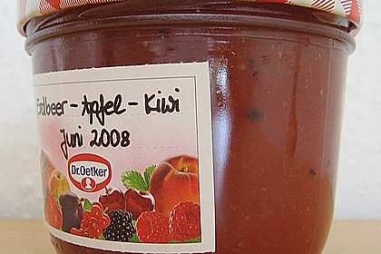 Erdbeer - Apfel - Kiwi Konfit&uuml;re