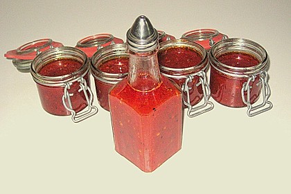Thail&auml;ndische scharfe Honigsauce mit Knoblauch 3