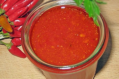 Thail&auml;ndische scharfe Honigsauce mit Knoblauch 4