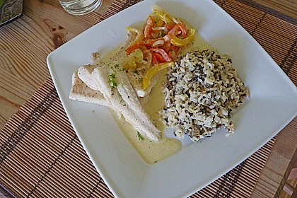 Gebratenes Zanderfilet auf Fenchel - Paprika - Gemüse 5