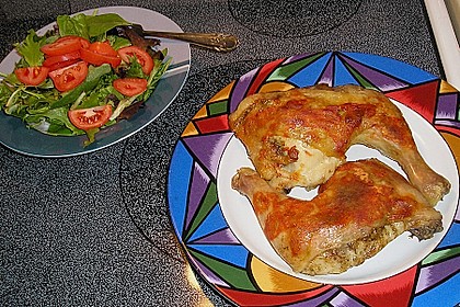 Knuspriges Grillhuhn mit frischem Koriander