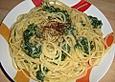 Spaghetti mit Gorgonzola und Blattspinat
