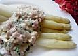 Sauce zum Spargel, mit Schinken und Mandeln
