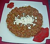 Beefsteaks mit Schafsk&auml;se (Bild)