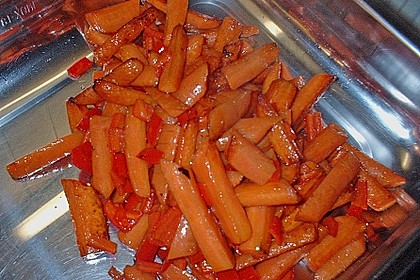 Gem&uuml;seplatte mit kleinen Schweineschnitzeln 2