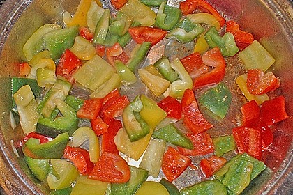 Gem&uuml;seplatte mit kleinen Schweineschnitzeln 4