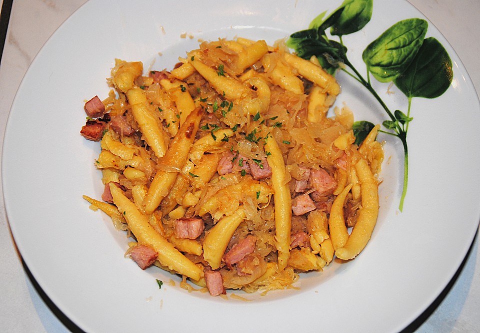 Sauerkrautpfanne mit Kassler und Schupfnudeln (Rezept mit Bild) Chefkoch.de