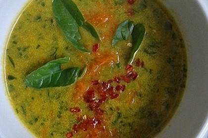 Kokos - Möhren - Spinat - Suppe 3