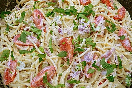 Spaghetti mit Frischk&auml;se - Thunfisch - Sauce 17