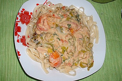 Spaghetti mit Frischk&auml;se - Thunfisch - Sauce 32