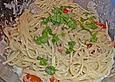 Spaghetti mit Frischk&auml;se - Thunfisch - Sauce