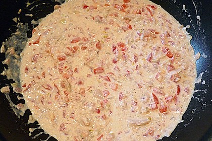 Spaghetti mit Frischk&auml;se - Thunfisch - Sauce 3