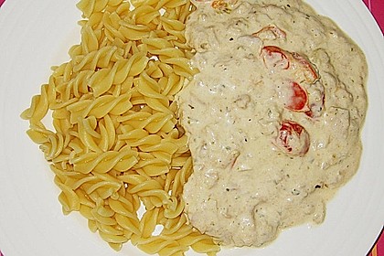 Spaghetti mit Frischk&auml;se - Thunfisch - Sauce 13