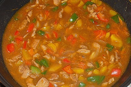 Asia - Hähnchenbrust in pikanter Gemüse - Sauce 9