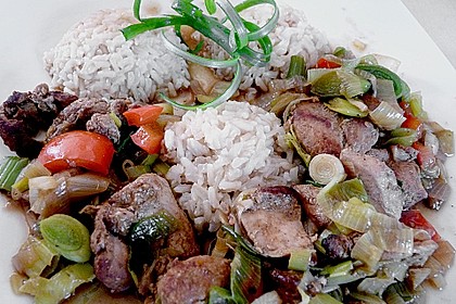 Asia - Hähnchenbrust in pikanter Gemüse - Sauce 8