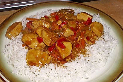 Asia - Hähnchenbrust in pikanter Gemüse - Sauce 11