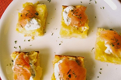 Kartoffelkuchen mit R&auml;ucherlachs