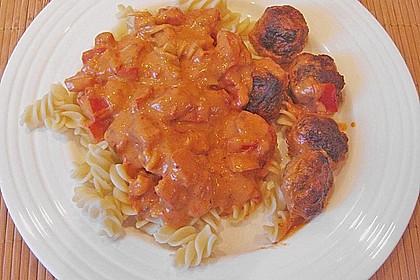 Hackbällchen in Paprikarahmsauce 62