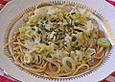 Spaghetti mit Lauch und Ziegenfrischk&auml;se