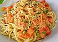 Pasta mit Paprika - Erbsen - So&szlig;e