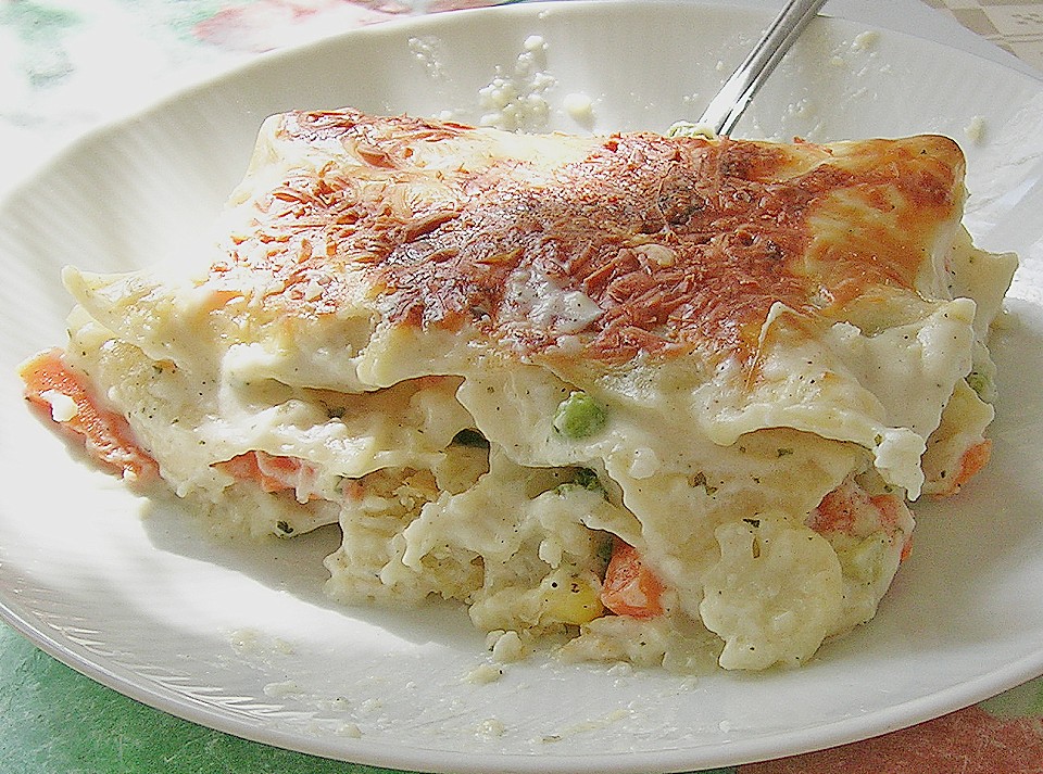 Bunte Gemüse - Lasagne mit Käsesoße (Rezept mit Bild) | Chefkoch.de
