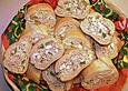 Gef&uuml;lltes Stangenwei&szlig;brot / Baguette