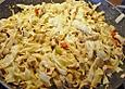 Chinesische Pfanne mit Gem&uuml;se und Fleisch