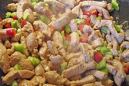Chinesische Pfanne mit Gem&uuml;se und Fleisch 1
