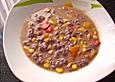 Rotweinsuppe mit Hack