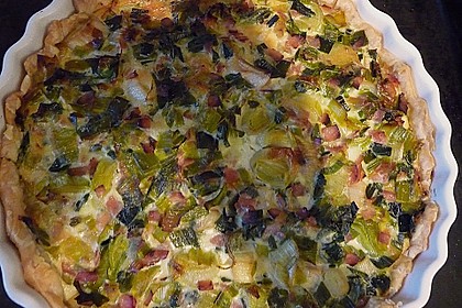 Lauchtorte mit Bl&auml;tterteig 5