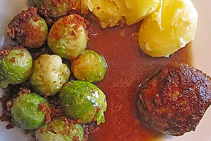 Rosenkohlgemüse mit Mini - Frikadellen 2