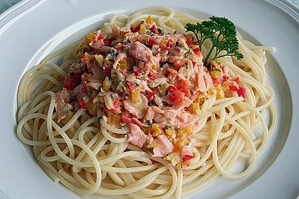 Lachs - Spaghetti