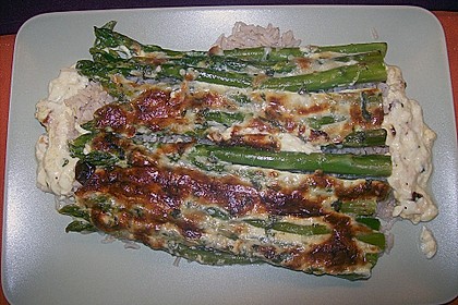 Albertos gr&uuml;ner Spargel mit Parmesancreme 15