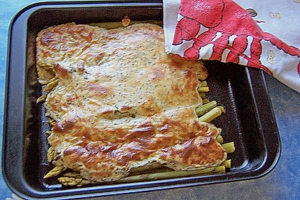 Albertos gr&uuml;ner Spargel mit Parmesancreme 1