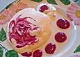 Marzipan - Parfait mit Himbeersauce