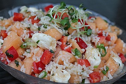 Italienischer Reis - Melonen - Salat 3