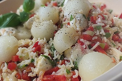 Italienischer Reis - Melonen - Salat 4